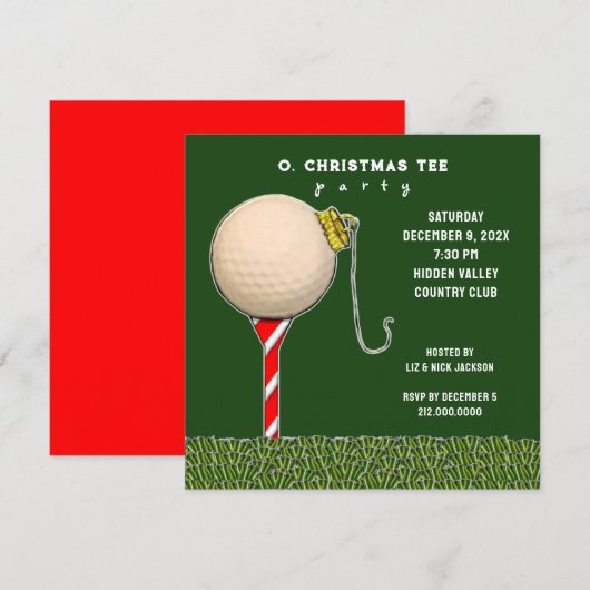 Golf Vakantie Feest Kaart (Voorkant / Achterkant)
