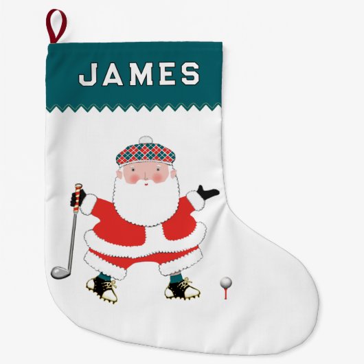 Golf Vakantie Grote Kerst Sock Kerstsok (Voorkant)
