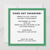 Golf Vakantie Toernooi Uitnodigingen (Achterkant)