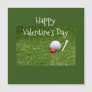Golf Valentijn Card golfbal en t-shirt met liefde