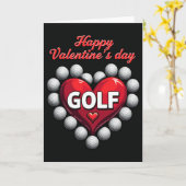 Golf Valentijnsdag Hartelijke Kaart (Gele Bloem)