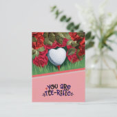 Golf Valentijnsdag Kaart - T-shirt uw liefde (Staand voorkant)