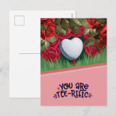 Golf Valentijnsdag Kaart - T-shirt uw liefde (Voorkant / Achterkant)