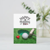 Golf Valentijnsdag met golfballen voor Golfer Briefkaart (Staand voorkant)