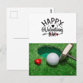 Golf Valentijnsdag met golfballen voor Golfer Briefkaart (Voorkant / Achterkant)