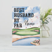 Golf Valentijnsdag voor echtgenoot golfer beste bi Feestdagenkaart (Staand voorkant)