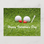 Golf Valentijnse golfballen houden van hart Briefkaart (Voorkant)