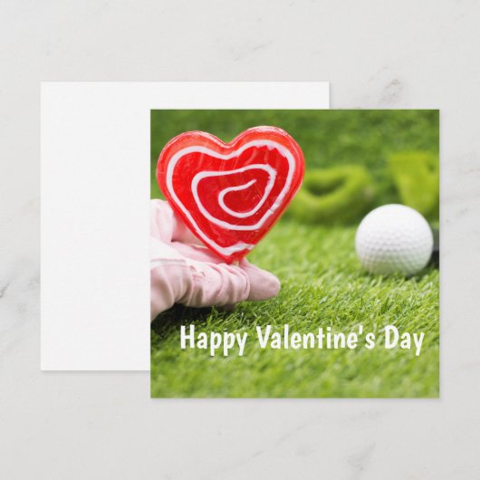 Golf Valentijnse t - shirts met hart en groen (Voorkant / Achterkant)