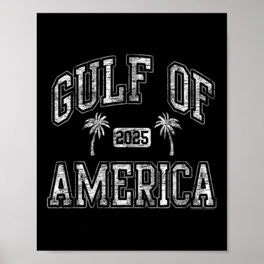 Golf van 2025 Amerika  Palmbomen Grappig Poster (Voorkant)