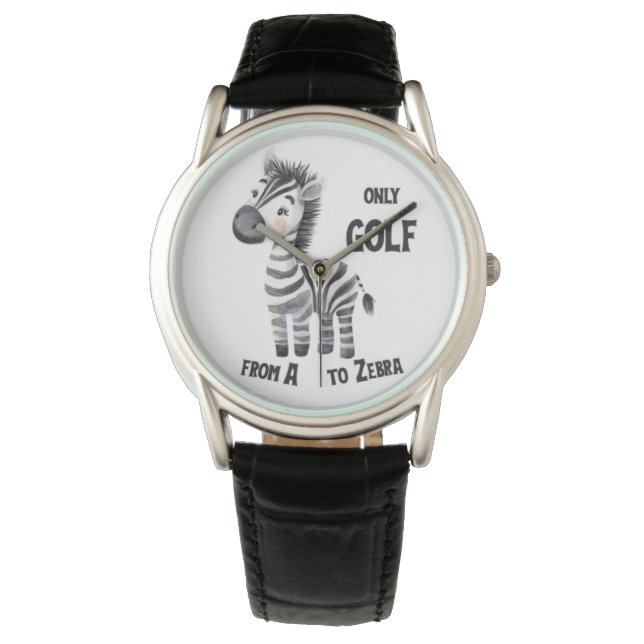 Golf van A tot Z, Zebra Horloge (Voorkant)