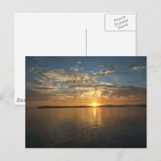Golf van Alaska Sunset Briefkaart (Voorkant / Achterkant)