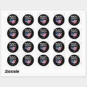 Golf van Amerika 1 Ronde Sticker (Vel)