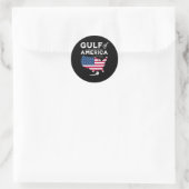 Golf van Amerika 1 Ronde Sticker (Tas)