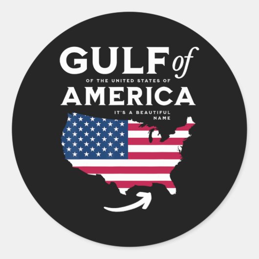 Golf van Amerika 1 Ronde Sticker (Voorkant)
