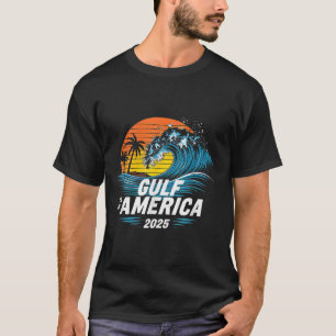 Golf van Amerika 2025 Amerikaanse vlag Mexico Retr T-shirt