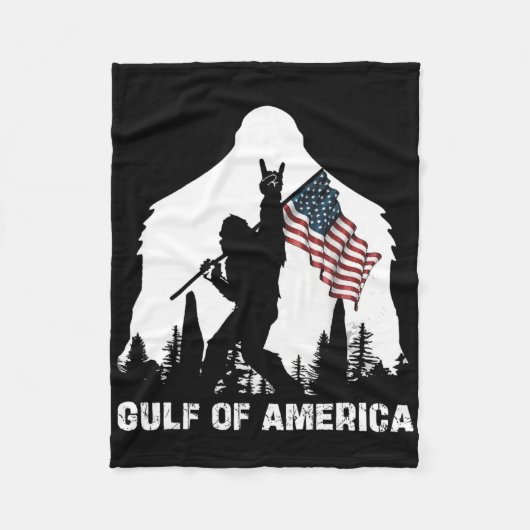 Golf van Amerika 2025 Grappige vlag van de VS Fleece Deken (Voorkant)