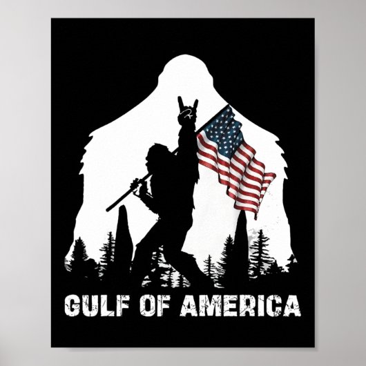 Golf van Amerika 2025 Grappige  vlag van de VS Poster (Voorkant)