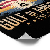 Golf van Amerika 2025  retro Amerikaanse FLA Poster (Hoek)