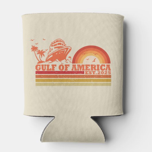 Golf van Amerika  Amerikaans patriottisch Blikjeskoeler (Achterkant)