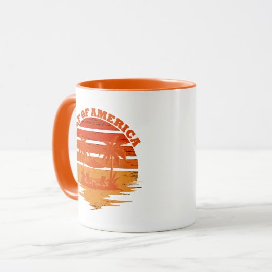 Golf van Amerika  Amerikaans patriottisch Mok (Voorkant links)