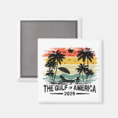 Golf van Amerika Amerikaans patriottisch ontwerp Magneet (Voorkant / Achterkant)
