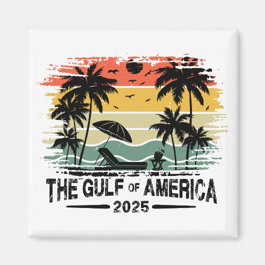 Golf van Amerika Amerikaans patriottisch ontwerp Magneet (Voorkant)