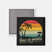 Golf van Amerika Amerikaans patriottisch ontwerp Magneet (Voorkant / Achterkant)