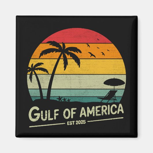 Golf van Amerika Amerikaans patriottisch ontwerp Magneet (Voorkant)
