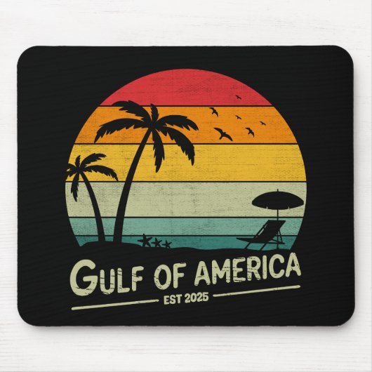 Golf van Amerika Amerikaans patriottisch ontwerp Muismat (Voorkant)