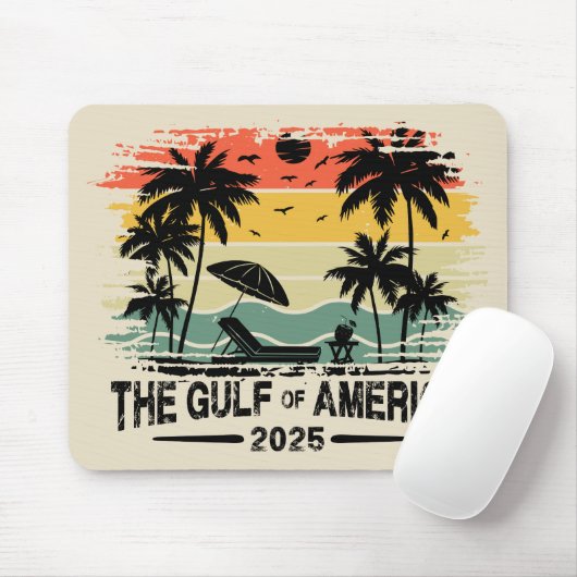 Golf van Amerika  Amerikaans patriottisch ontwerp Muismat (Met muis)