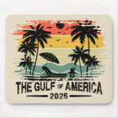 Golf van Amerika  Amerikaans patriottisch ontwerp Muismat (Voorkant)