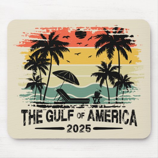 Golf van Amerika  Amerikaans patriottisch ontwerp Muismat (Voorkant)
