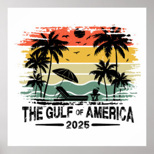 Golf van Amerika Amerikaans patriottisch ontwerp Poster