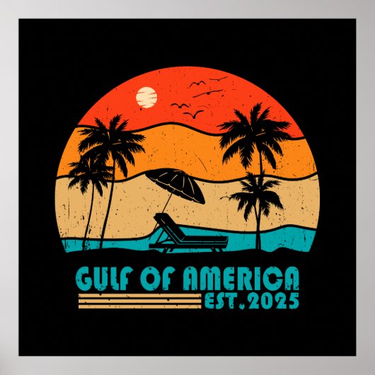 Golf van Amerika  Amerikaans patriottisch ontwerp Poster (Voorkant)