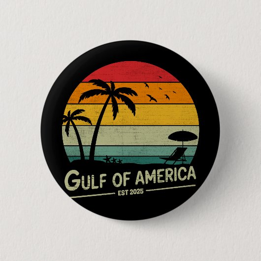 Golf van Amerika  Amerikaans patriottisch ontwerp Ronde Button 5,7 Cm (Voorkant)