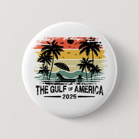 Golf van Amerika  Amerikaans patriottisch ontwerp Ronde Button 5,7 Cm (Voorkant)