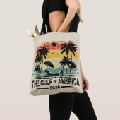 Golf van Amerika  Amerikaans patriottisch ontwerp Tote Bag (Dichtbij)