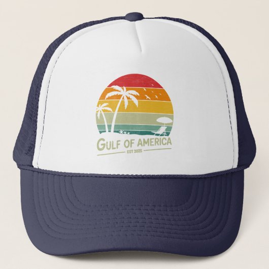 Golf van Amerika Amerikaans patriottisch ontwerp Trucker Pet (Voorkant)