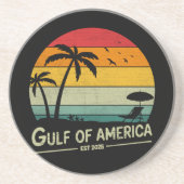 Golf van Amerika  Amerikaans patriottisch ontwerp Zandsteen Onderzetter (Voorkant)