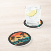 Golf van Amerika  Amerikaans patriottisch ontwerp Zandsteen Onderzetter (Zijkant)