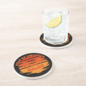 Golf van Amerika  Amerikaans patriottisch ontwerp Zandsteen Onderzetter (Zijkant)