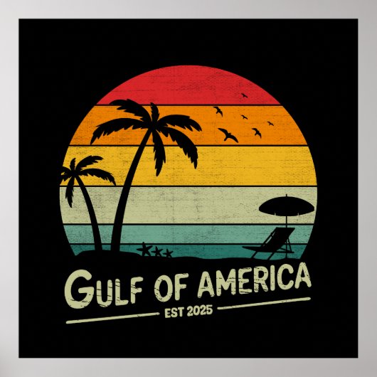 Golf van Amerika  Amerikaans patriottisch Poster (Voorkant)