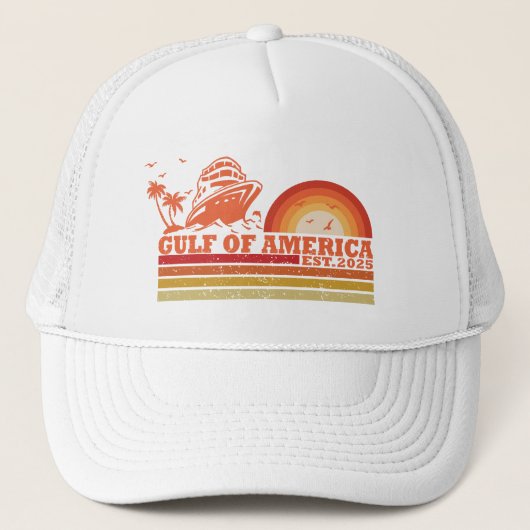 Golf van Amerika Amerikaans patriottisch Trucker Pet (Voorkant)