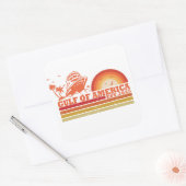 Golf van Amerika  Amerikaans patriottisch Vierkante Sticker (Envelop)