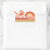 Golf van Amerika  Amerikaans patriottisch Vierkante Sticker (Tas)