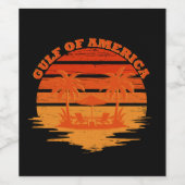 Golf van Amerika  Amerikaans patriottisch Wijn Etiket (Enkel label)