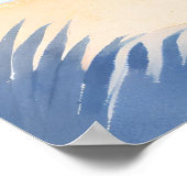 Golf van Amerika Beach uitzicht in de kleuren blau Poster (Hoek)