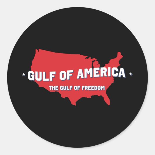 Golf van Amerika, de Golf van Vrijheid Ronde Sticker (Voorkant)