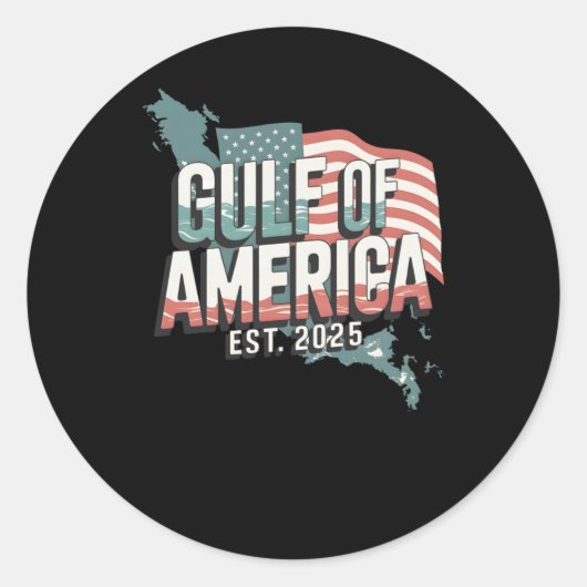 Golf van Amerika EST 2025 1 Ronde Sticker (Voorkant)