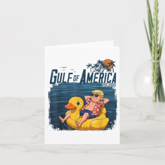 Golf van Amerika EST 2025 4 juli Funny Trum Kaart (Voorkant)